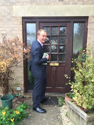 Tim Farron on doorstep campaigning