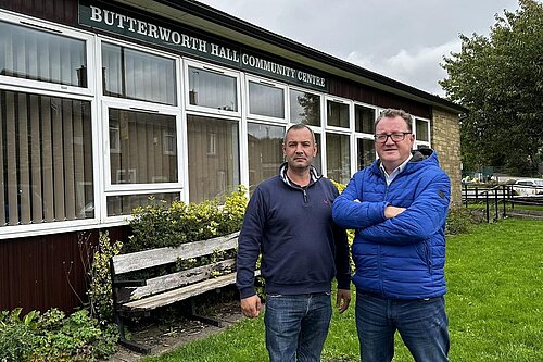 Andy and Dave at Butterworth Hall Community Centre