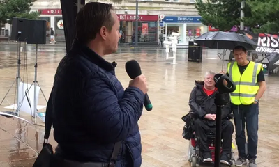 Cllr Kris Brown at the Excluded rally in Liverpool